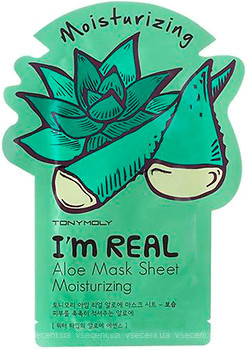 Фото Tony Moly I'm Real Aloe Mask Sheet Moisturising листовий маска Алое 21 мл