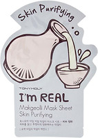Фото Tony Moly I'm Real Makgeolli Mask Sheet Skin Purifying листова маска Макколі 21 мл
