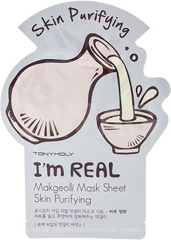 Фото Tony Moly I'm Real Makgeolli Mask Sheet Skin Purifying листова маска Макколі 21 мл