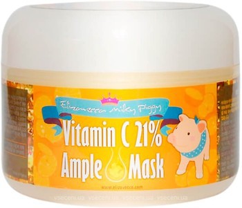 Фото Elizavecca Milky Piggy Vitamin C 21% Ample Mask маска для обличчя з вітаміном C що розігріває 100 мл