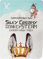 Фото Elizavecca тканинна маска Milky Piggy Silky Creamy Donkey Steam Cream Mask Pack з паровим кремом з молока ослиць 25 мл