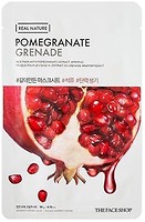 Фото The Face Shop Real Nature Mask Sheet Pomegranate маска-серветка для обличчя з гранатовим екстрактом 25 г