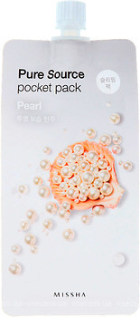 Фото Missha Pure Source Pocket Pack Pearl нічна маска з екстрактом перлів 10 мл