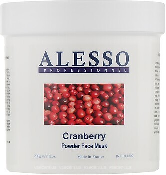 Фото Alesso Professionnel Cranberry Powder Face Mask омолоджуюча маска для обличчя з журавлиною 200 г