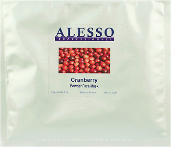 Фото Alesso Professionnel Cranberry Powder Face Mask омолаживающая маска для лица с клюквой 25 г