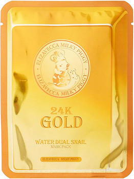 Фото Elizavecca 24k Gold Water Dew Snail омолоджуюча маска з золотом і секретом равлика 25 мл