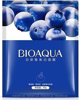 Фото Bioaqua Blueberry Facial Mask відбілююча маска для обличчя з чорницею 30 г