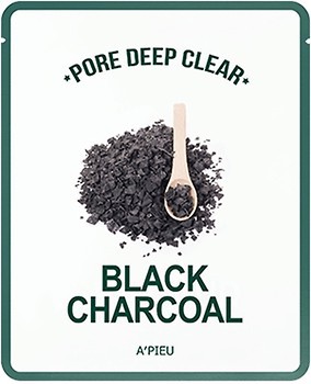 Фото A'pieu Pore Deep Clear Black Charcoal Mask очищаюча маска з чорним вугіллям 25 г
