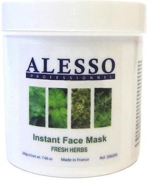 Фото Alesso Professionnel Instant Face Mask протизапальна розчинна маска Свіжі трави 200 г