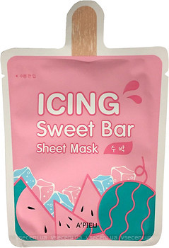 Фото A'pieu Icing Sweet Bar Sheet Mask Watermelon тканинна маска Мороженко з екстрактом кавуна 21 г