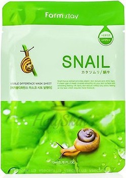 Фото FarmStay Visible Difference Mask Sheet Snail тканинна маска 25 г