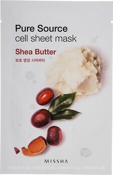 Фото Missha Pure Source Cell Sheet Mask Shea Butter тканинна маска з маслом ши 21 г