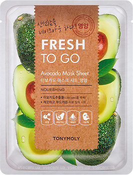 Фото Tony Moly Fresh To Go Avocado Mask Sheet Nourishing тканевая маска с экстрактом авокадо 22 г