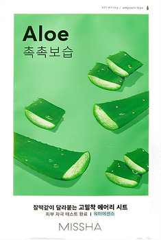 Фото Missha Airy Fit Sheet Mask Aloe тканинна маска з екстрактом алое 19 г