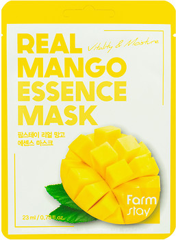 Фото FarmStay Mango Real Essence Mask тканинна маска з екстрактом манго 23 мл