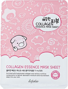 Фото Esfolio Pure Skin Collagen Essence Mask Sheet тканинна маска з колагеном 25 мл