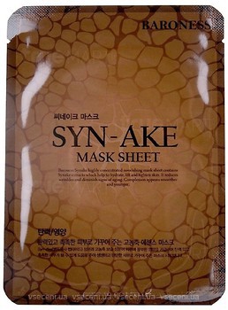 Фото Baroness тканинна маска для обличчя Mask Sheet Syn-Ake з екстрактом зміїного яду 25 мл
