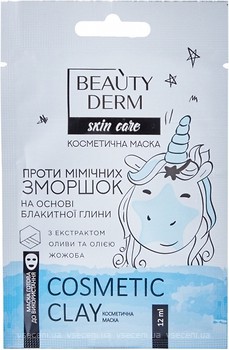 Фото Beauty Derm маска для обличчя Skin Care Cosmetic Clay На основі блакитний глини проти мімічних зморшок 12 мл