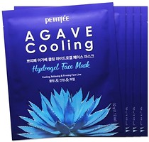 Фото Petitfee гидрогелевая маска для лица Hydrogel Face Mask Agave Cooling Охлаждающая с экстрактом агавы 5x 32 г