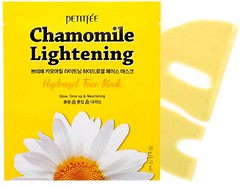 Фото Petitfee гидрогелевая маска для лица Hydrogel Face Mask Chamomile Lightening Осветляющая с экстрактом ромашки 32 г