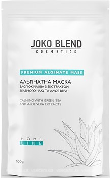 Фото Joko Blend альгінатна маска для обличчя і тіла Premium Alginate Mask Заспокійлива з екстрактом зеленого чаю і алое 100 г