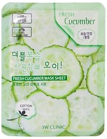 Фото 3W Clinic тканинна маска для обличчя Fresh Cucumber Mask Sheet з екстрактом огірка 23 г