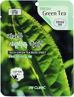 Фото 3W Clinic тканевая маска для лица Fresh Green Tea Mask Sheet с экстрактом зеленого чая 23 г