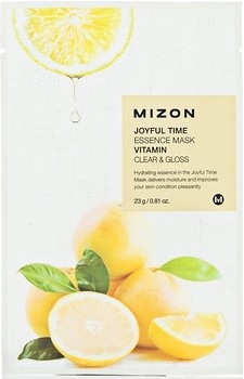Фото Mizon тканинна маска для обличчя Joyful Time Essence Mask Vitamin Вітамін C 23 г
