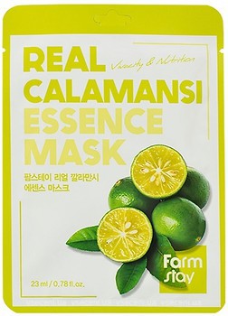 Фото FarmStay тканевая маска для лица Real Calamansi Essence Mask с экстрактом каламанси 23 мл