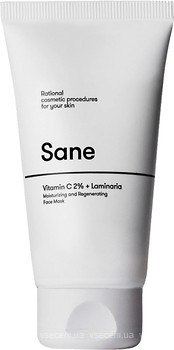 Фото Sane маска для обличчя Face Mask Vitamin C 2% + Laminaria Moisturizing And Regenerating Зволожуюча 40 г