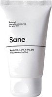 Фото Sane маска для лица Face Mask Kaolin 5% + AHA + BHA 3% Deeply Cleansing с салициловой кислотой Для проблемной кожи 40 мл
