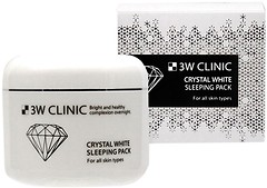 Фото 3W Clinic маска для обличчя Sleeping Pack Crystal White Кришталево білий 100 мл