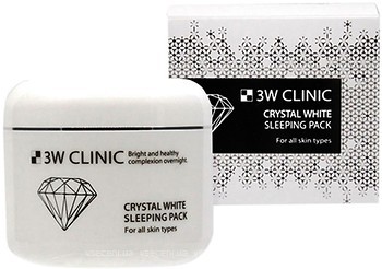 Фото 3W Clinic маска для обличчя Sleeping Pack Crystal White Кришталево білий 100 мл