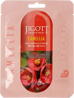 Фото Jigott тканинна маска для обличчя Real Ampoule Mask Camellia з екстрактом камелії 27 мл