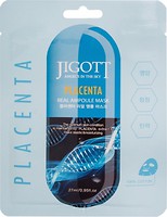 Фото Jigott тканинна маска для обличчя Real Ampoule Mask Placenta з екстрактом плаценти 27 мл