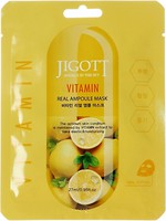Фото Jigott тканинна маска для обличчя Real Ampoule Mask Vitamin з вітамінами 27 мл