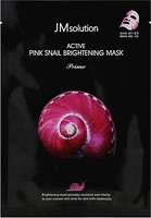 Фото JMsolution тканинна маска для обличчя Active Pink Snail Brightening Mask Prime з муцином равлика 30 мл