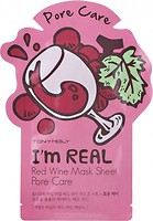 Фото Tony Moly тканинна маска для обличчя I'm Real Wine Mask Sheet з екстрактом червоного вина 21 мл