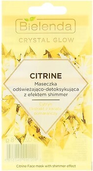 Фото Bielenda маска для обличчя Crystal Glow Citrine Освіжаюча 8 г
