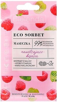 Фото Bielenda маска для лица Eco Sorbet Moisturizing & Soothing Увлажняющая и успокаивающая 8 г