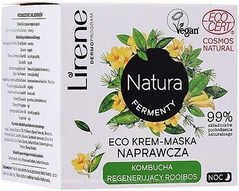 Фото Lirene маска для обличчя Natura Fermenty Eco Night Cream-Mask Нічна відновлююча 50 мл