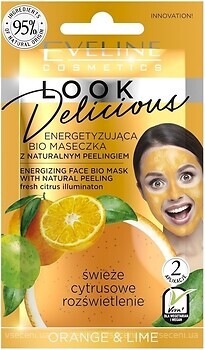 Фото Eveline Cosmetics маска для обличчя Look Delicious Енергетична Апельсин і лайм 10 мл