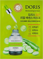 Фото Doris ампульна тканинна маска Real Essence Mask Cucumber з екстрактом огірка 25 мл