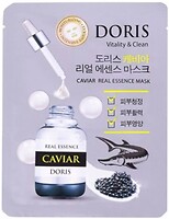 Фото Doris ампульна тканинна маска Real Essence Mask Caviar з екстрактом чорної ікри 25 мл