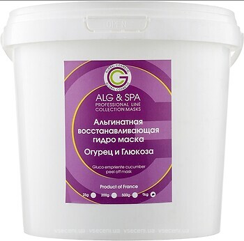 Фото Alg & Spa маска для обличчя Professional Line Collection Masks Огірок + Глюкоза 1 кг