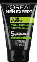 Фото L'Oreal Paris гель для вмивання Men Expert Pure Power 5 дій проти проблемної шкіри очищувальний 100 мл