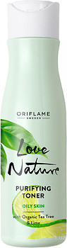 Фото Oriflame тонер Love Nature Purifying Toner Чайне дерево і лайм 150 мл