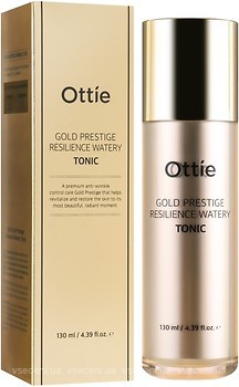 Фото Ottie тонер Gold Prestige Resilience Watery Tonic для пружності шкіри 130 мл