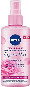 Фото Nivea тоник-мист Organic Rose Органическая розовая вода увлажняющий 150 мл