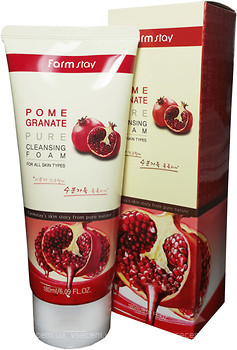 Фото FarmStay пінка для вмивання Pomegranate Pure Cleansing Foam з екстрактом граната 180 мл